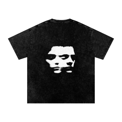 Snow Washed Oversized Cotton T-Shirt